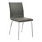 Armen Living Crystal Dining Chair in Brushed Stainless Steel finish with Gray Faux Leather and Walnut Back, PK2 LCCRCHGRPU - alternate 2